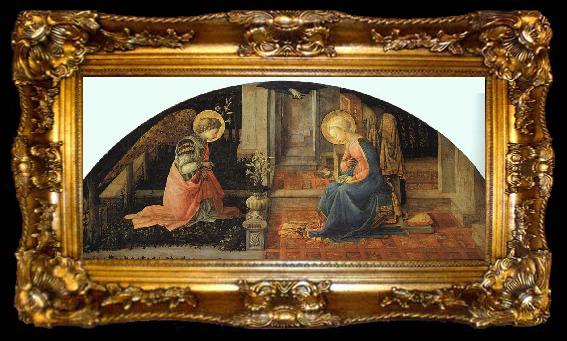 framed  Fra Filippo Lippi Annunciation  ff, ta009-2
